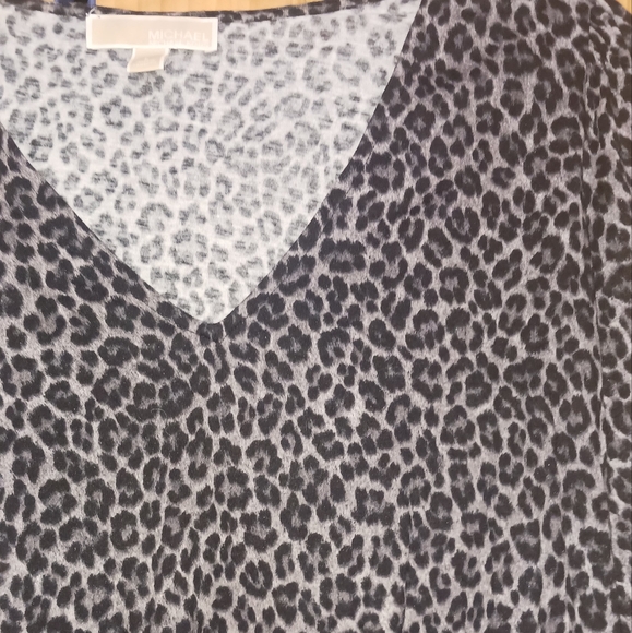 MICHAEL KORS LADIES WOMENS LARGE LG L ANIMAL PRINT TOP BLOUSE SHIRT $98 - Picture 2 of 2